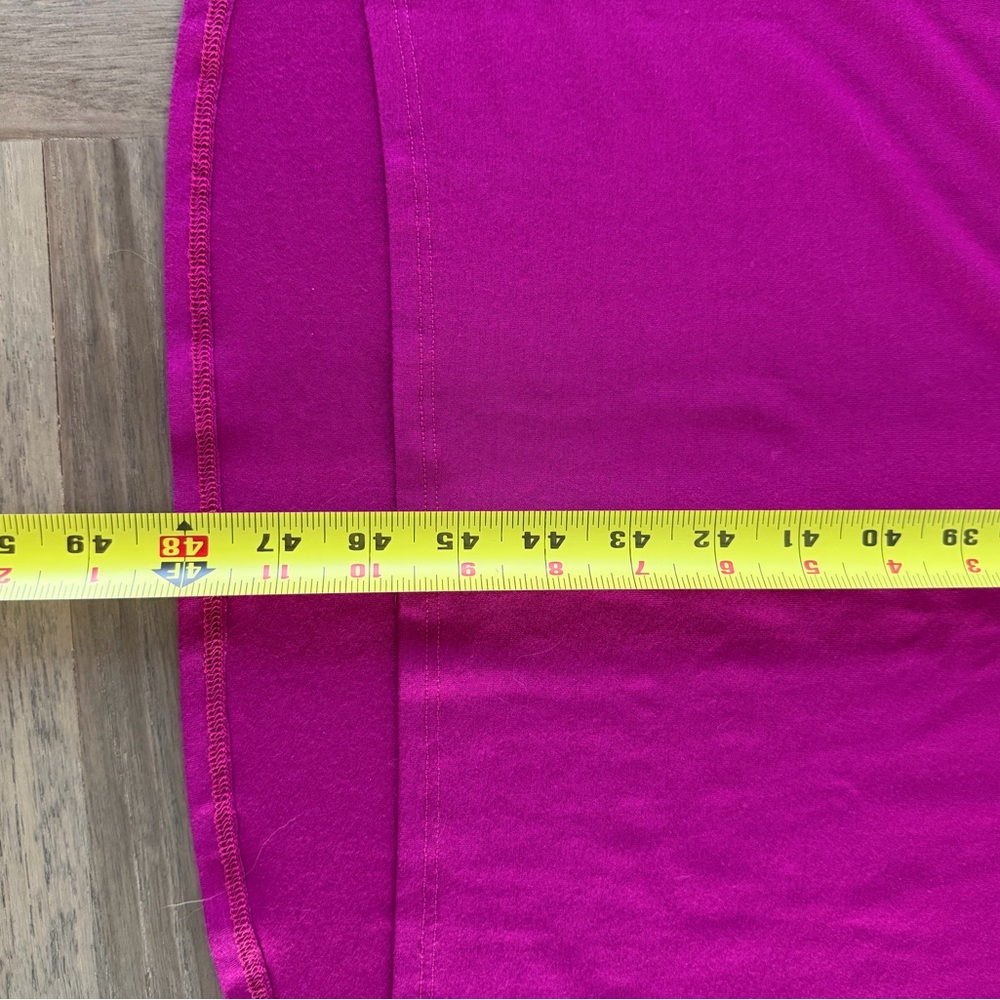 Eileen Fisher Fuchsia V-Neck Midi Dress, Size S - Picture 5 of 6